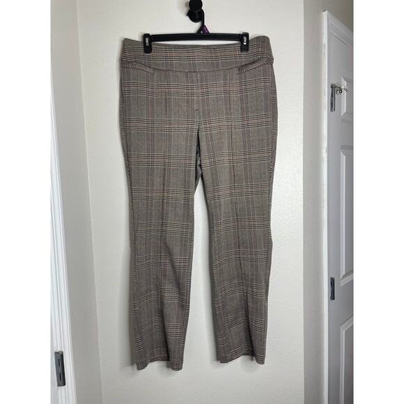 Lane Bryant Pants - Lane Bryant Plaid Ankle Pants Women’s Size 18 Brown Black Stretch Workwear NWT